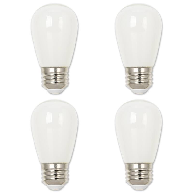 Westinghouse Lighting 1-Watt (15-Watt Equivalent) Frosted S14 Filament LED Light Bulb, Medium Base, 4 Pack - 4-Pack (New Version)