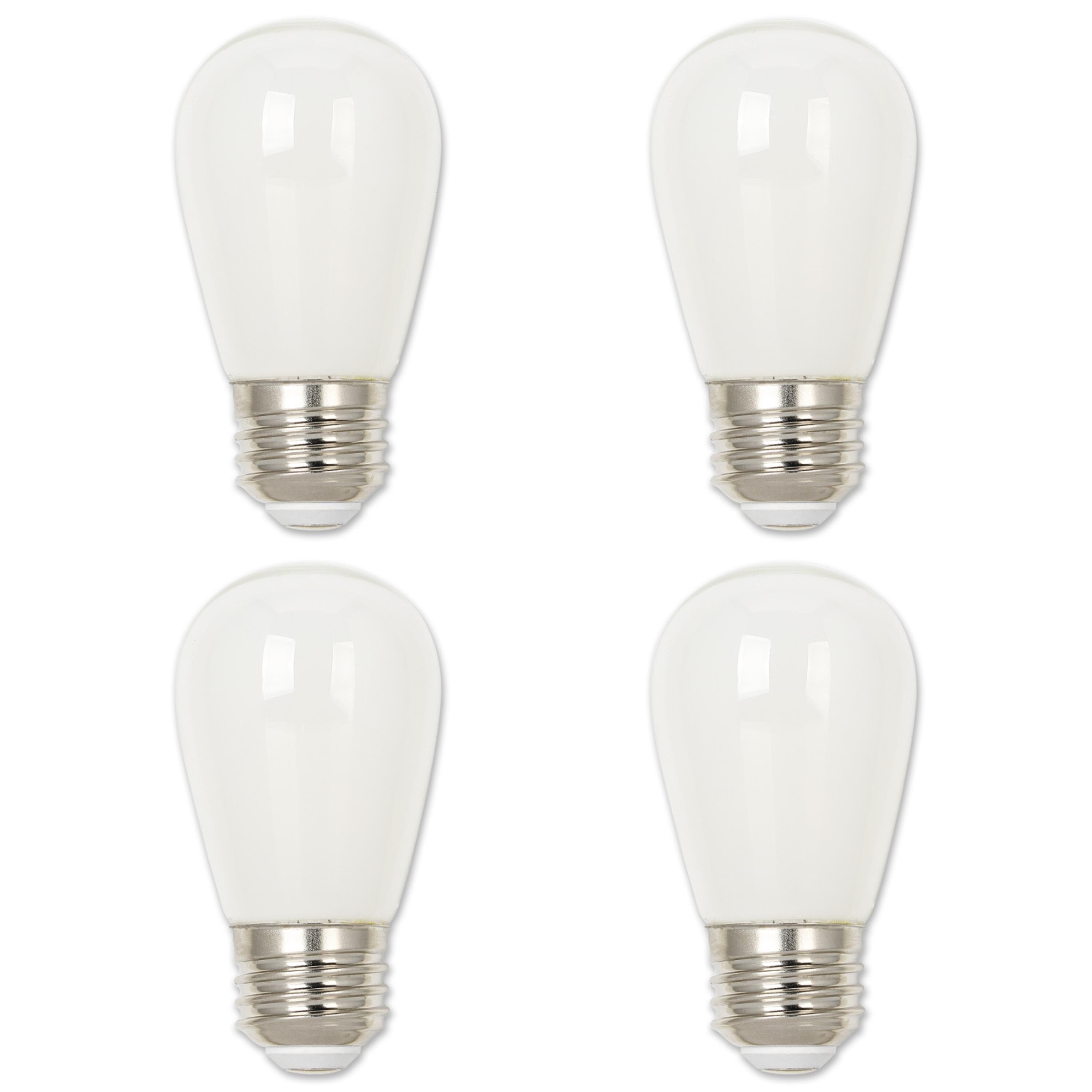 Westinghouse Lighting 1-Watt (15-Watt Equivalent) Frosted S14 Filament LED Light Bulb, Medium Base, 4 Pack