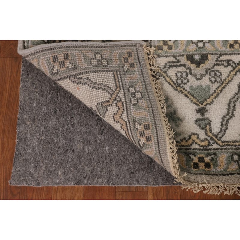 Al-Over Oushak Indian Area Rug Handmade Wool Carpet - 8'0"x 9'9"