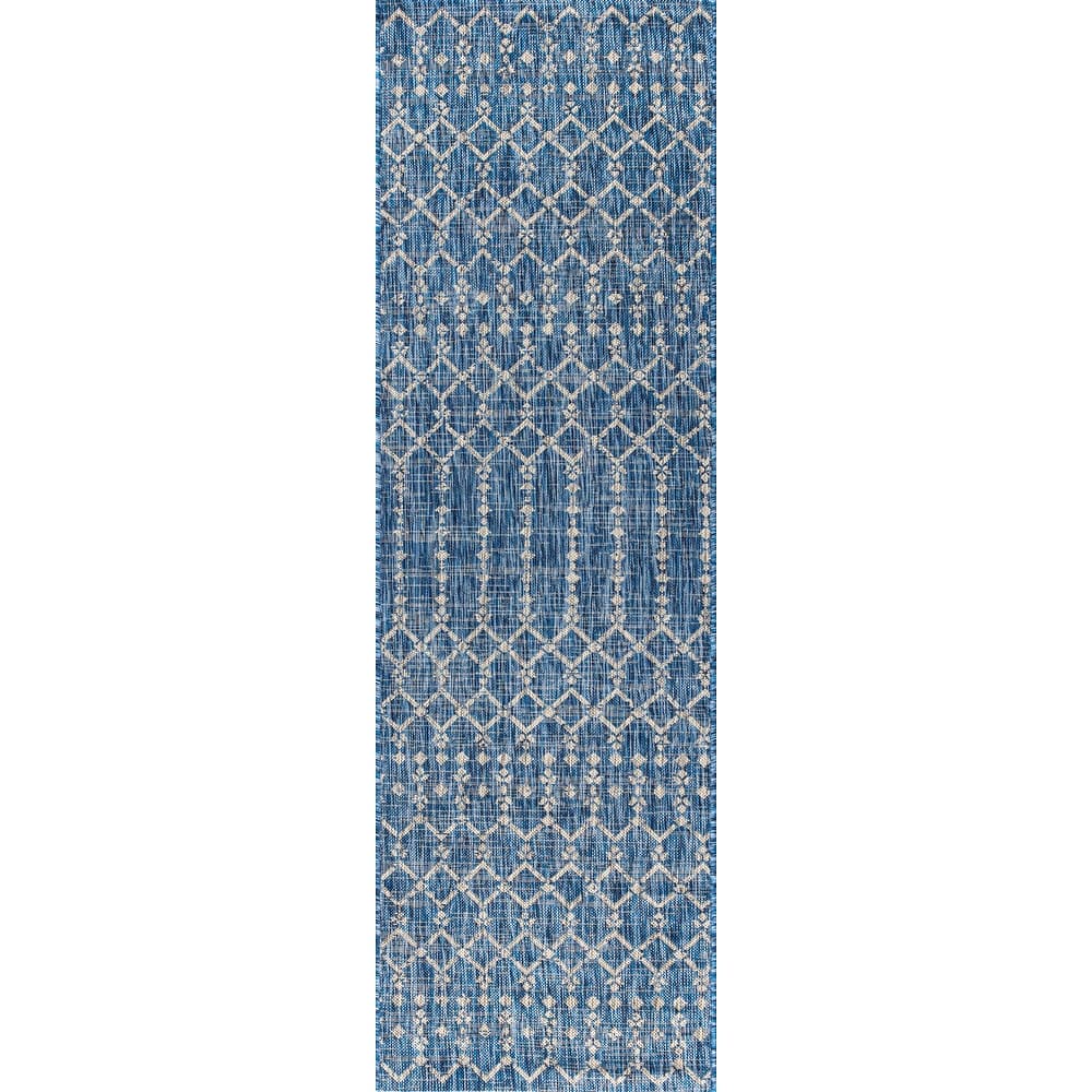 JONATHAN Y Trebol Moroccan Geometric Textured Weave Indoor/Outdoor Area Rug