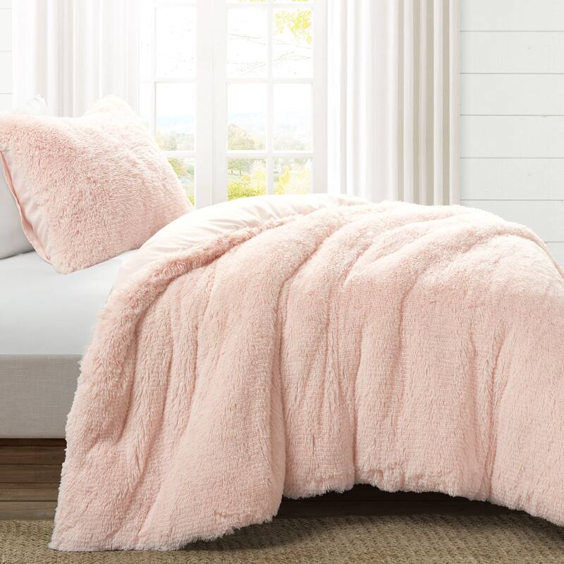 Lush Decor Emma Faux Fur Comforter Set