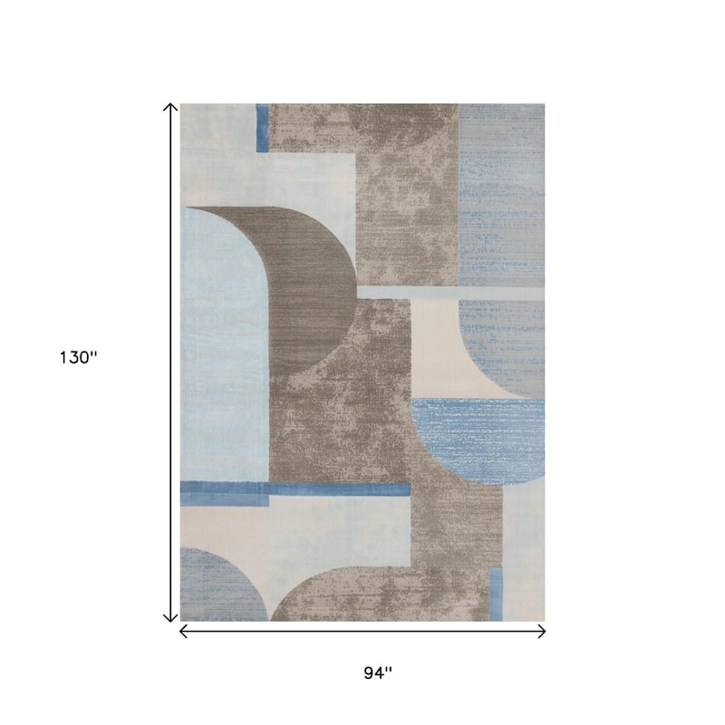 HomeRoots Geometric Modern Rectangle Area Rug - 8' X 11'