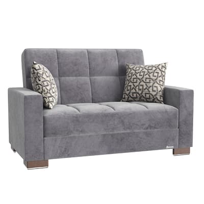 Collection Upholstered Convertible Loveseat With Storage