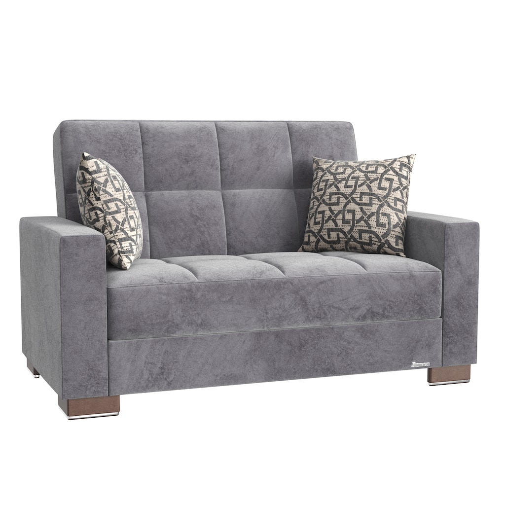 Collection Upholstered Convertible Loveseat With Storage