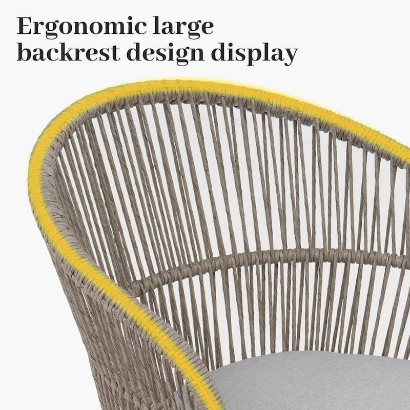 Outdoor 2-piece Dining Chair with Cushion