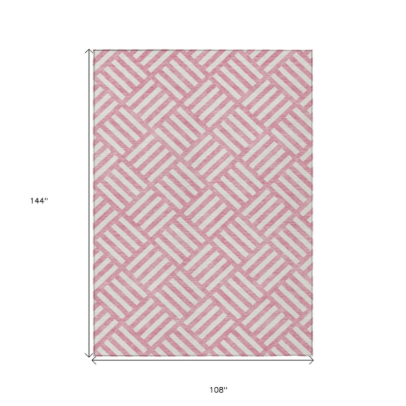 HomeRoots Geometric Transitional Rectangle Outdoor Rug