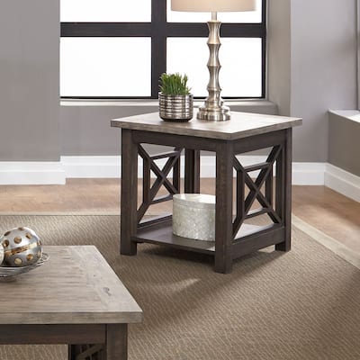 Heatherbrook Charcoal and Ash End Table