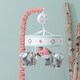 preview thumbnail 3 of 2, Lambs & Ivy Little Spirit Coral/Blue/White/Gray Fox & Owl Musical Baby Crib Mobile