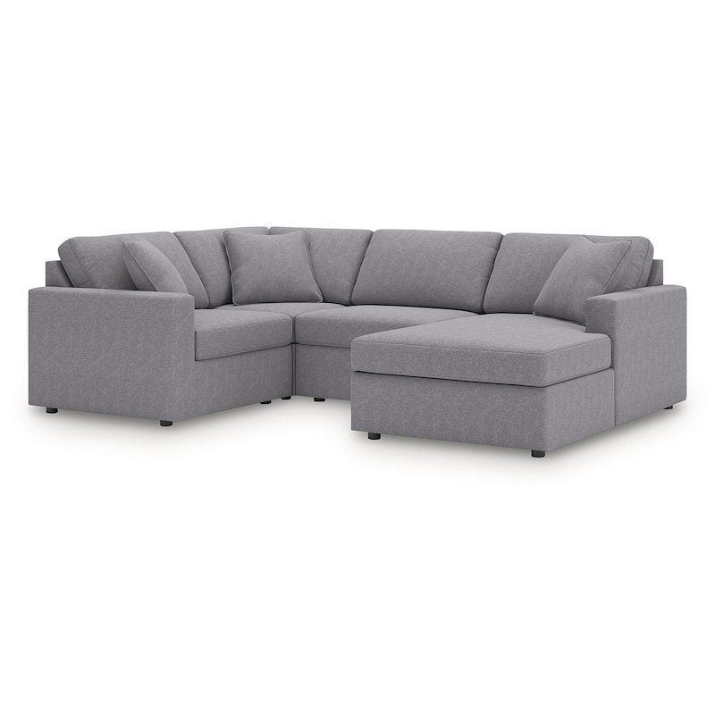 Signature Design by Ashley Modmax 4-Piece Sectional with Chaise - 108"W x 75"D x 36"H - Grey - Left Facing