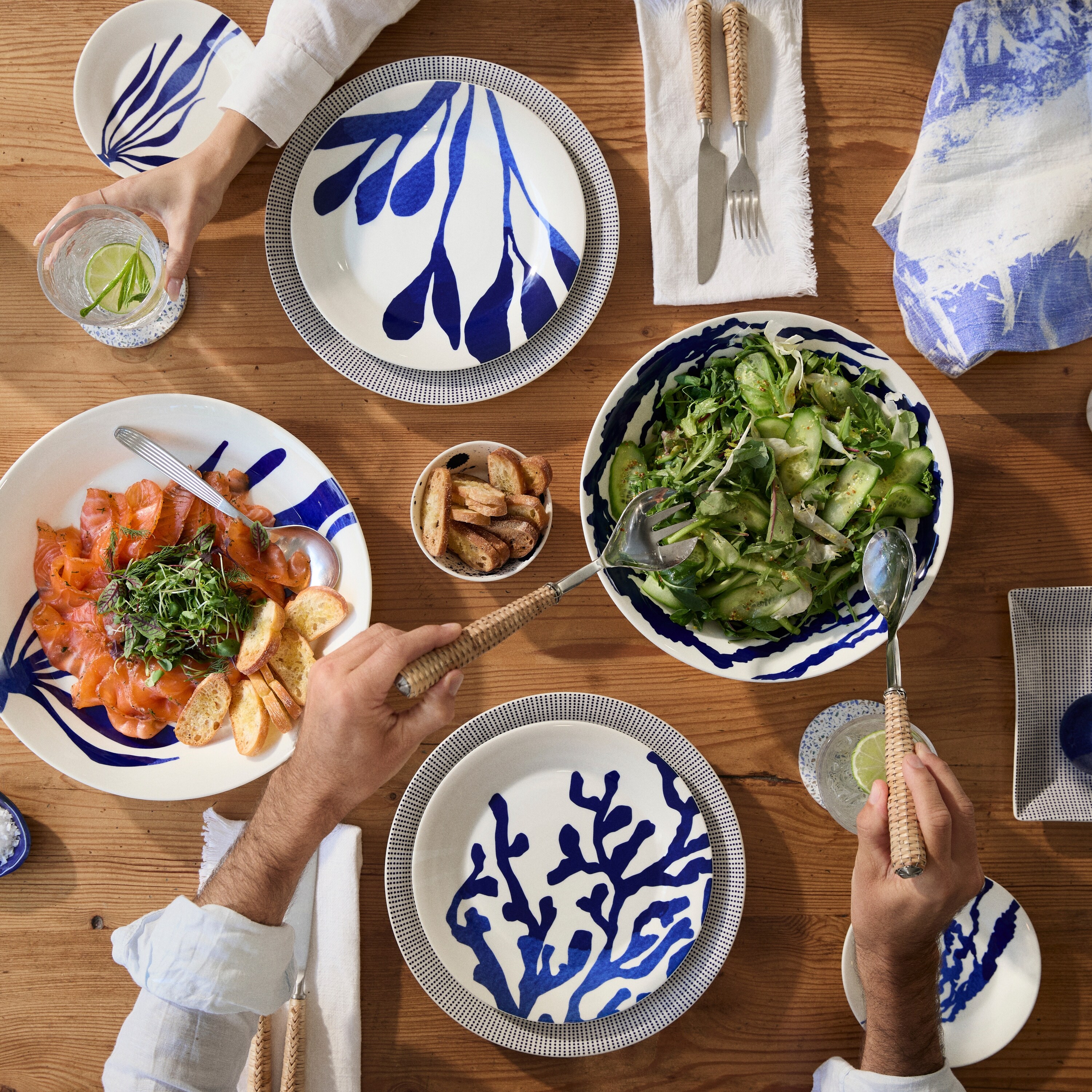 Royal Doulton 1815 Pacific Plate 2025 Mixed Patterns Blue