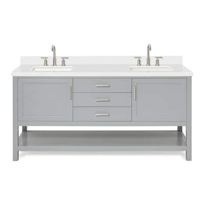 Ariel R073DWQRVO Bayhill 72" Free Standing Double Basin Vanity Set