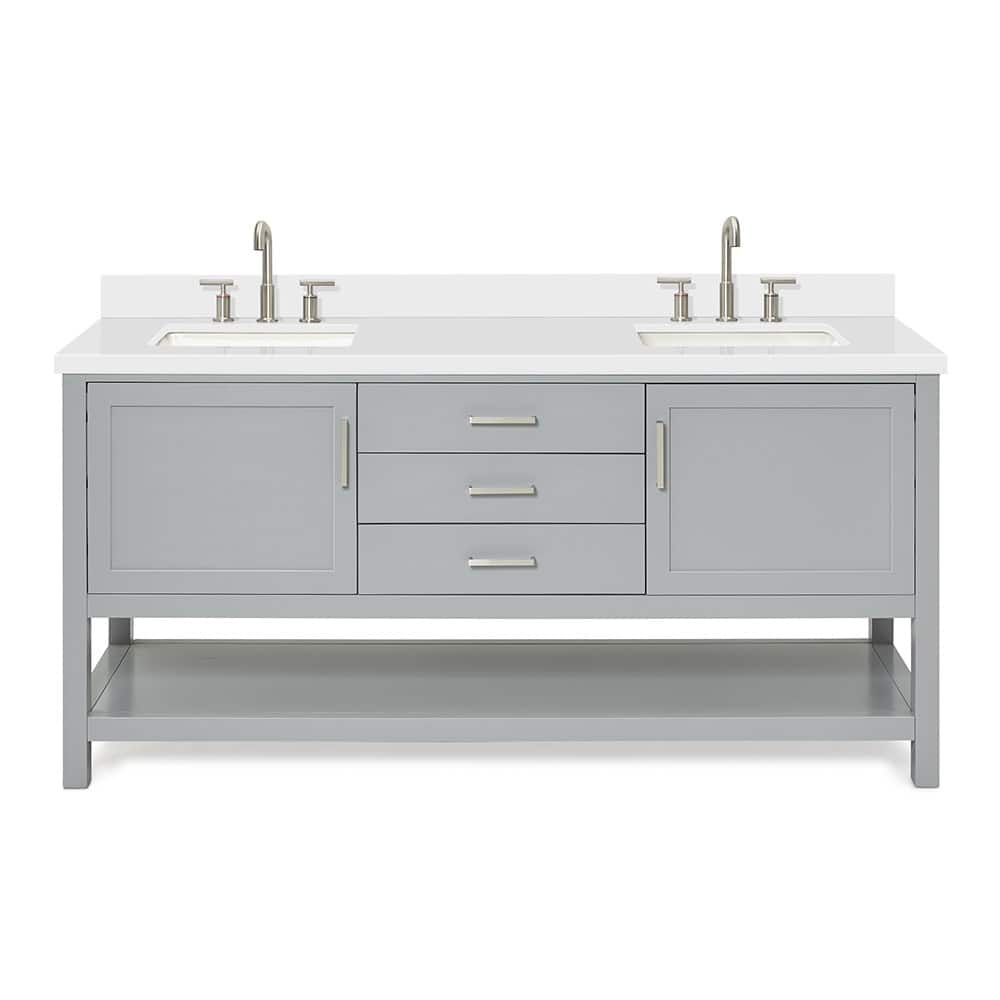 Ariel R073DWQRVO Bayhill 72" Free Standing Double Basin Vanity Set