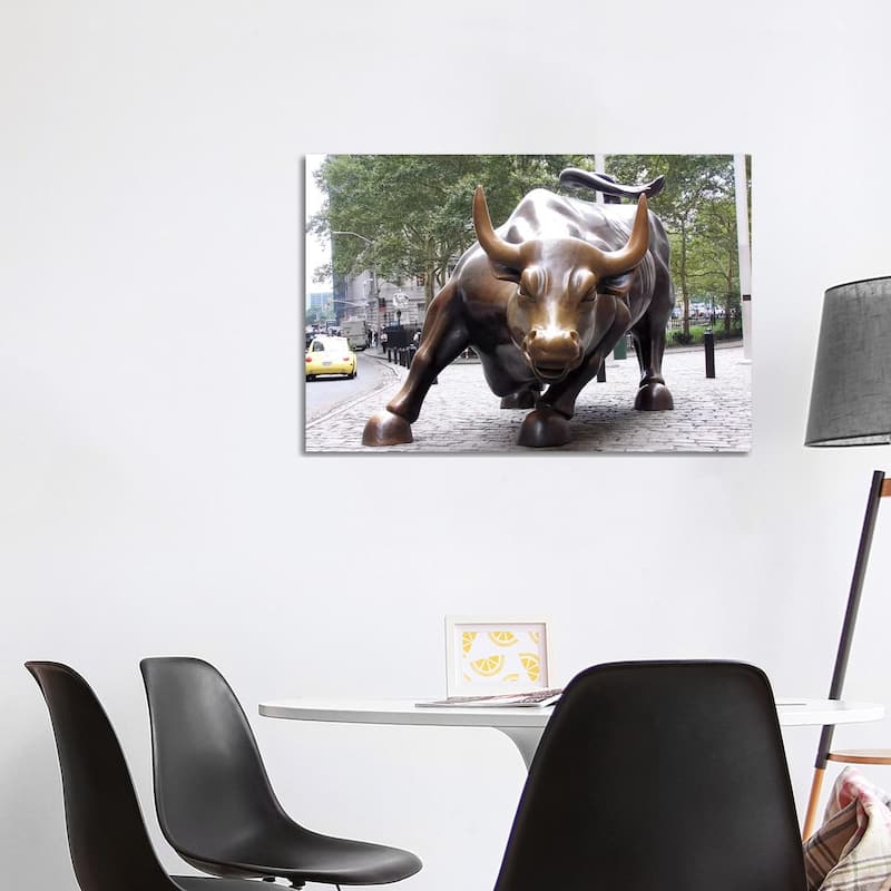 iCanvas "The Wall Street Bull" by Unknown Artist Canvas Print - 26x40x1.5