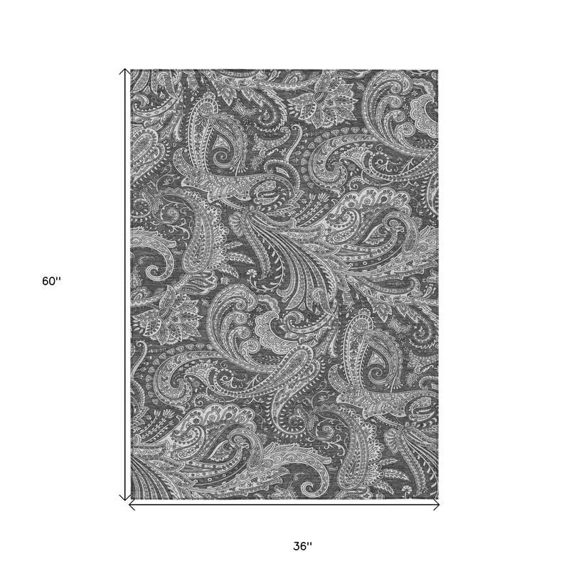 HomeRoots Paisley Transitional Rectangle Outdoor Rug