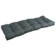 preview thumbnail 53 of 94, Solid Twill Tufted Indoor Bench Cushion (Multiple widths from 42 to 60 inch) 46" wide - Steel Grey