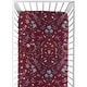 preview thumbnail 1 of 4, Sweet Jojo Designs Boho Wildflower Vintage Floral Girl Fitted Crib Sheet Red Rust Teal Botanical Garden Bohemian Farmhouse Indie