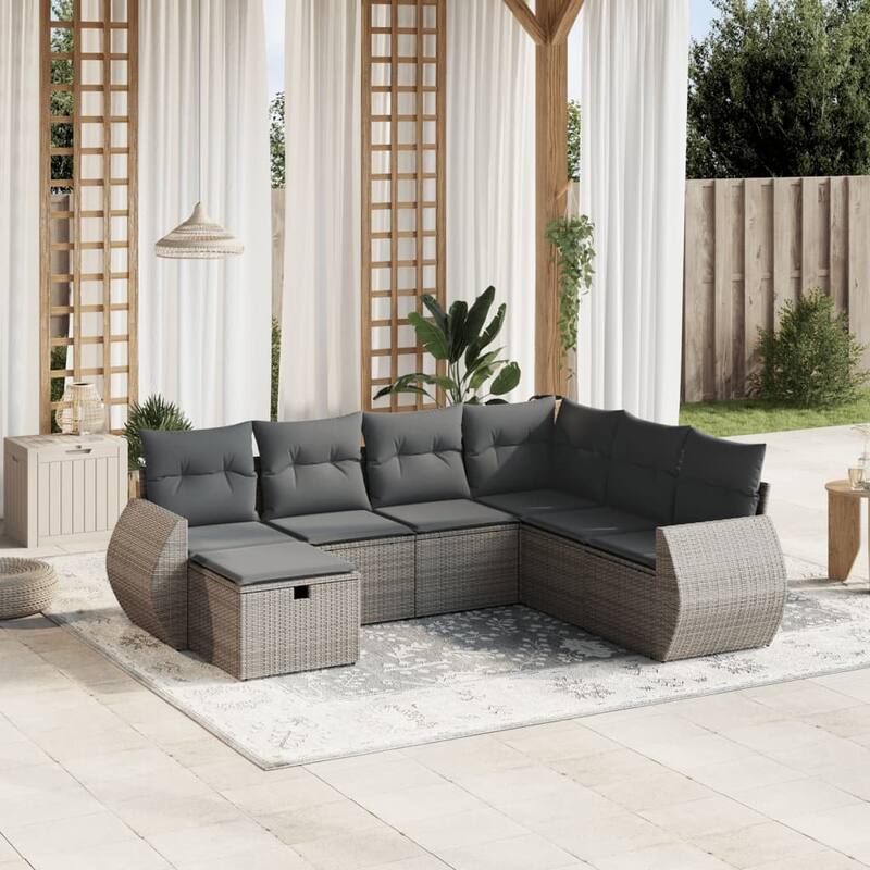 vidaXL Garden Sofa Set - Grey Large Without table