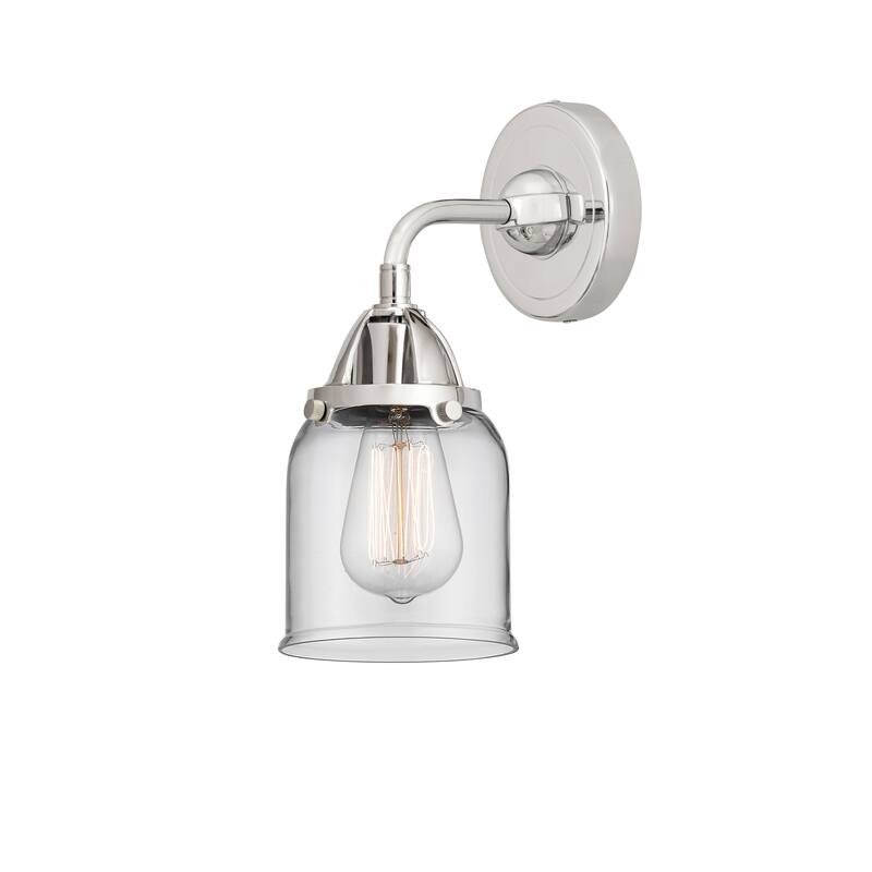Innovations Lighting Nouveau 2 Bell - 1 Light 5" Sconce - Clear/Polished Chrome