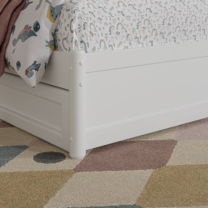 Emelie Platform Bed with Panel Footboard and Twin Trundle