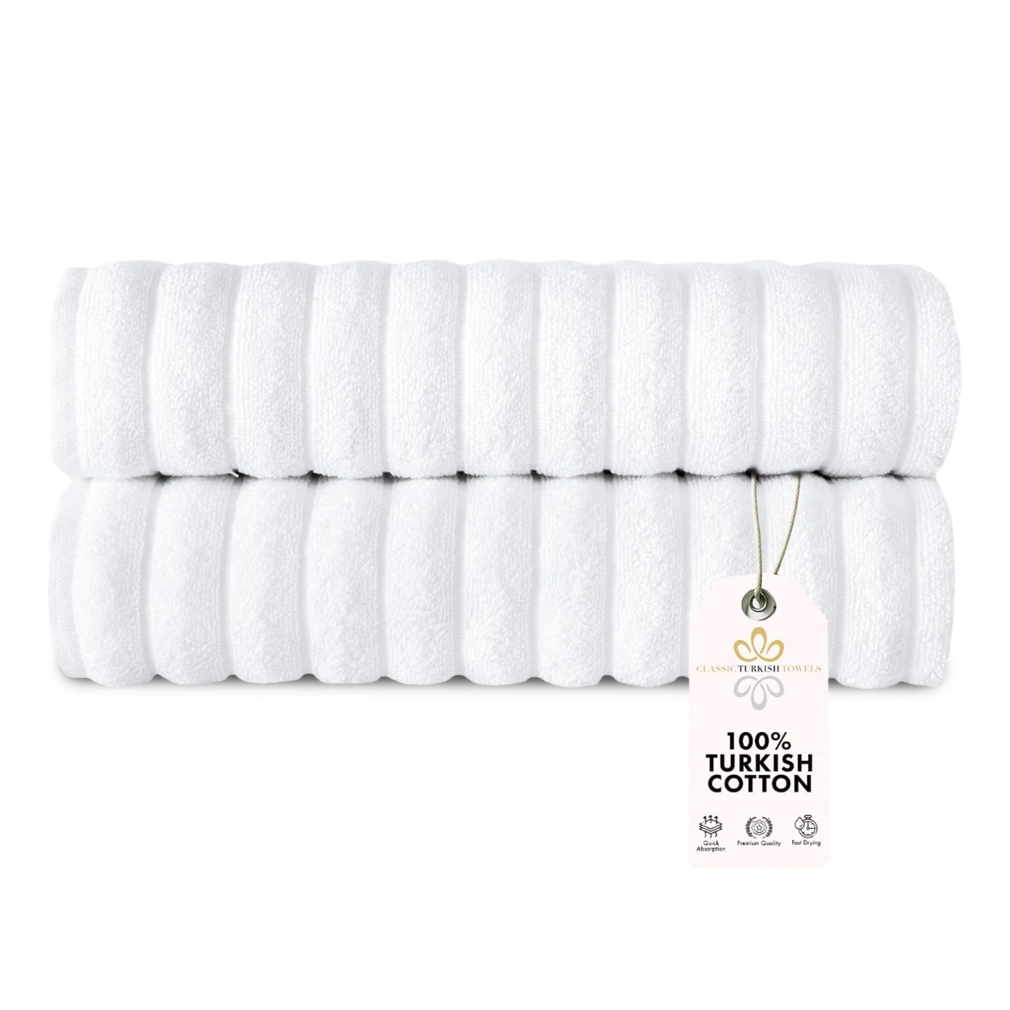 Brampton Premium Turkish Cotton 2 Piece Bath Towels Set Plush - 27x54 In