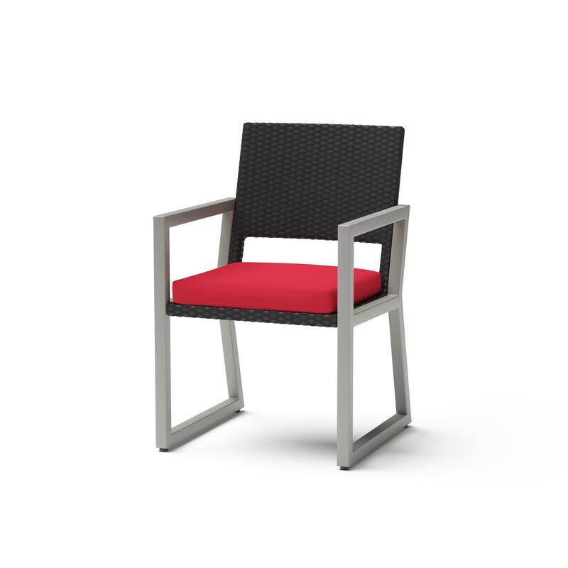 Milo Espresso 9 Piece Sunbrella Outdoor Patio Dining Set