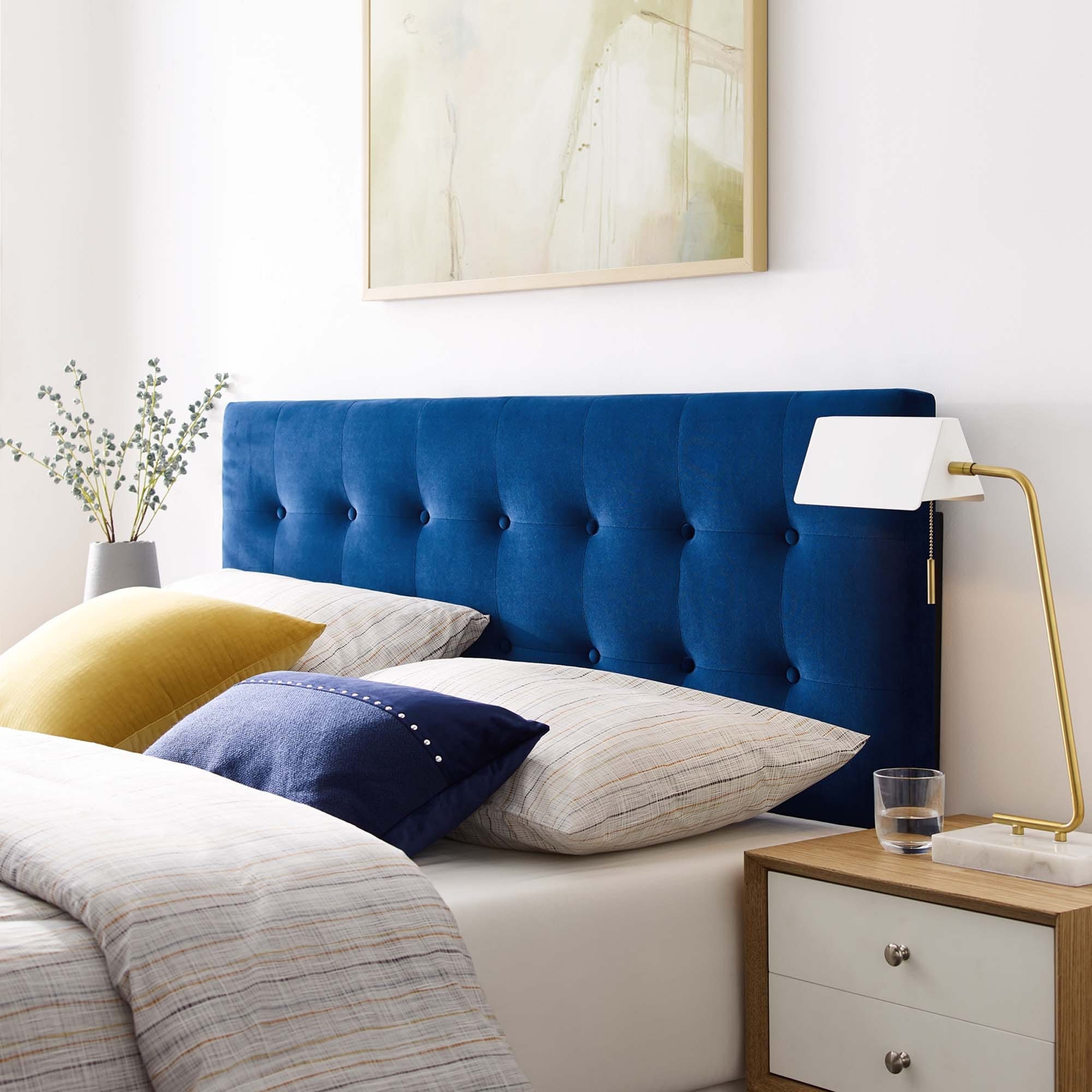 Details about   Emily Full Biscuit Tufted Performance Velvet Headboard