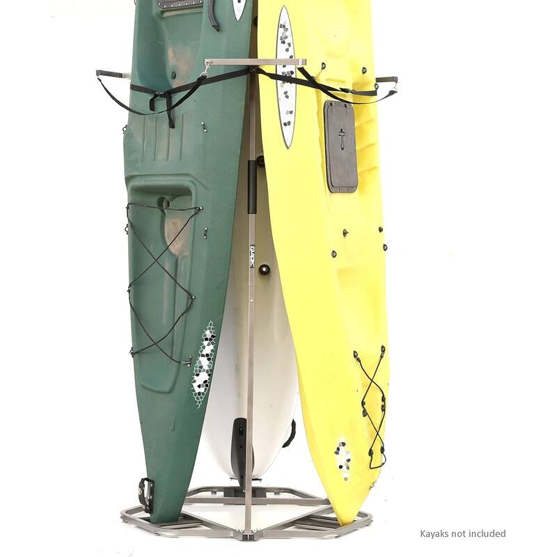 Vertical Space Saving Rack for Kayak and SUP Storage