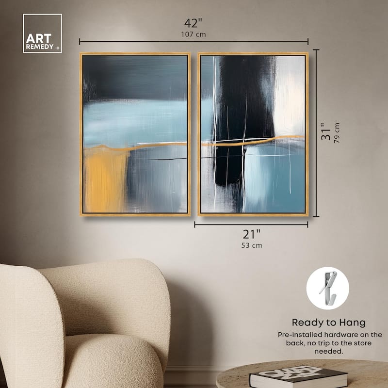 Still Cadence Canvas Set of 2 by Art Remedy