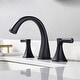 preview thumbnail 10 of 21, BATHLET Widespread Bathroom Sink Faucet with Drain Assembly Matte Black