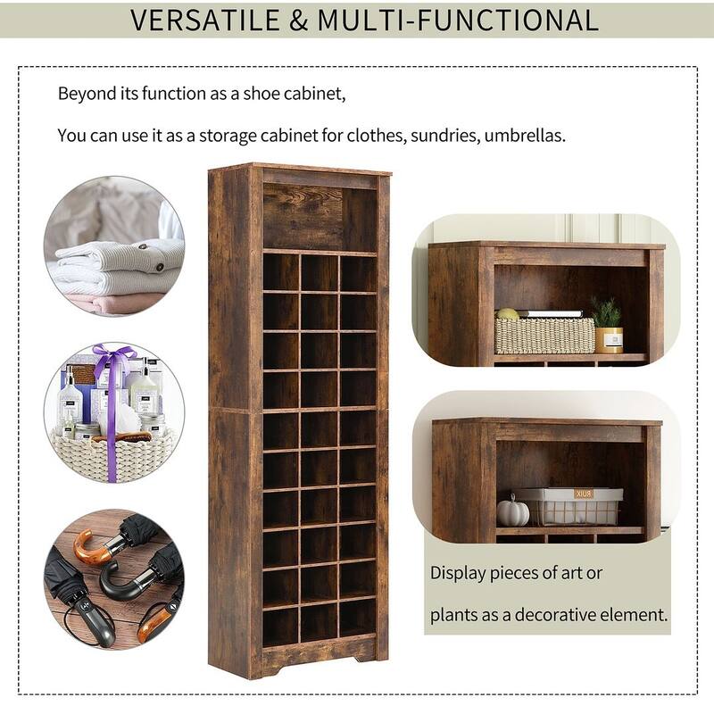 30 Pair Shoe Storage with Multiple Storage Capacity