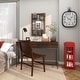 preview thumbnail 6 of 18, Red Wooden Vintage London Booth 2 Shelf Telephone Storage Unit