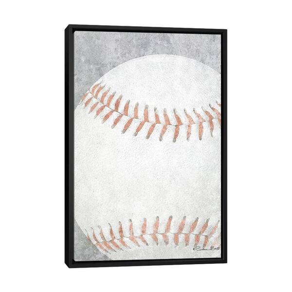 slide 2 of 9, iCanvas "Sports Ball - Baseball" by Susan Ball Framed