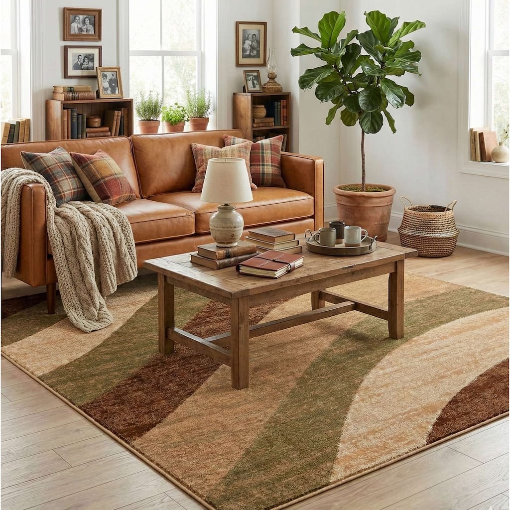 Well Woven Good Vibes Cecilia Modern Striped 3D Hand-Carved Area Rug