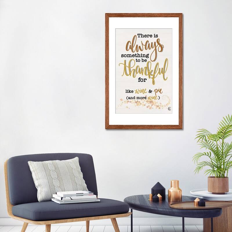 iCanvas "Thankful For Wine And Pie" by Fearfully Made Creations