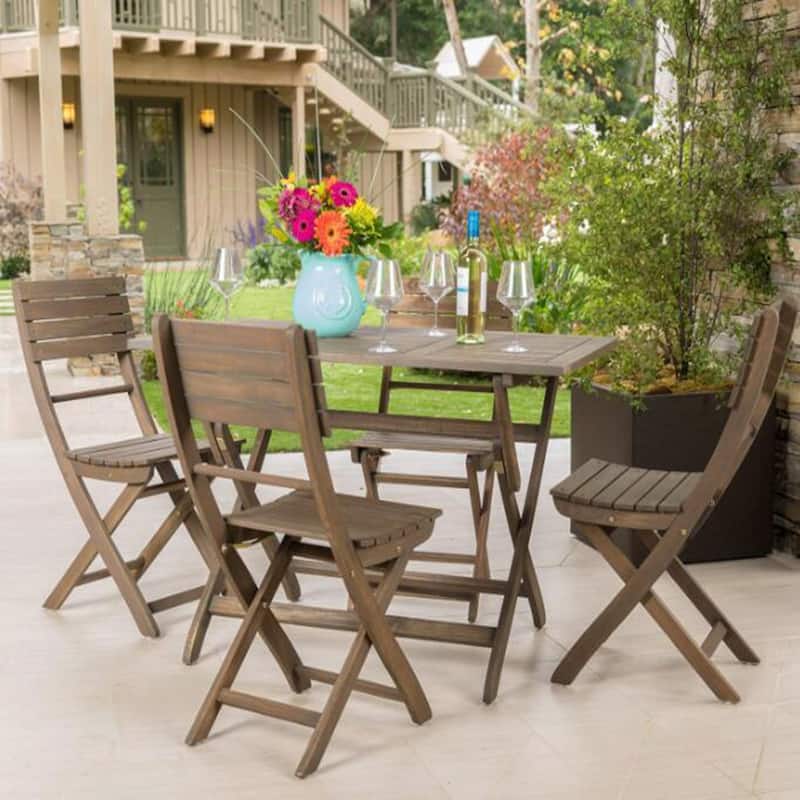 Outdoor FOLDABLE DINING SET, GREY