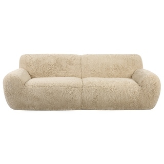 Uttermost Abide Rounded Sheepskin Sofa - 96"W x 31"H x 42"D 