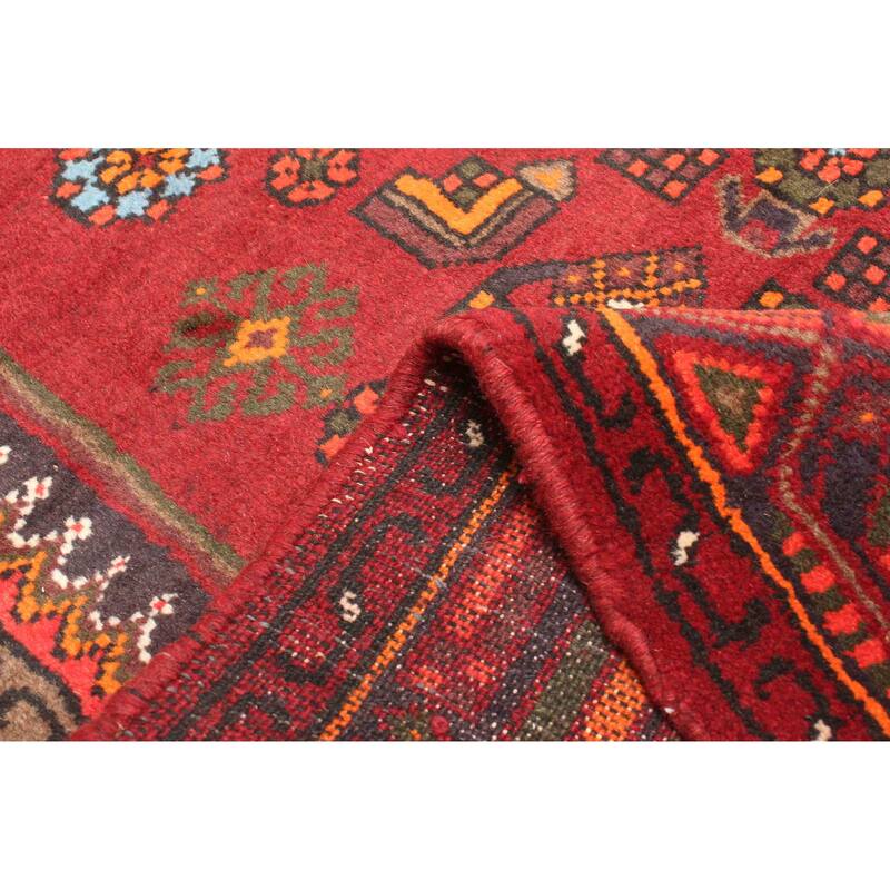 ECARPETGALLERY Hand-knotted Andelz Dark Red Wool Rug - 4'1 x 6'9