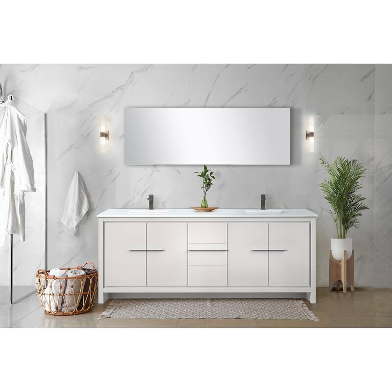 Lafarre Bath Vanity Quartz Top, Sink and Gun Metal Faucet