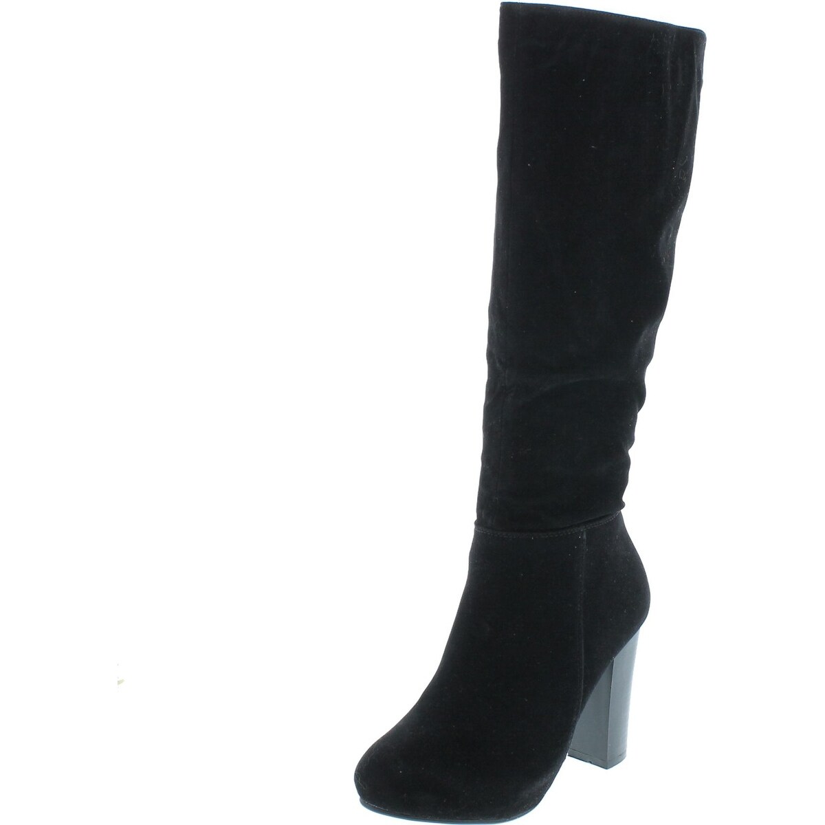 black high heel dress boots