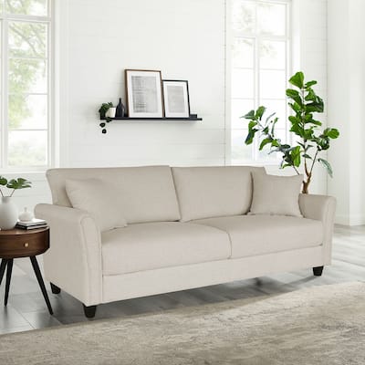 Modern Linen Upholstered Sofa with Solid Wood Frame