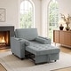 preview thumbnail 4 of 77, 3-in-1 Pull-Out Sleeper Chair Bed Convertible Adjustable Lounge Grey