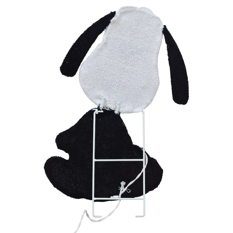 LED Lighted Skeleton Snoopy Outdoor Halloween Yard Decoration - 18"