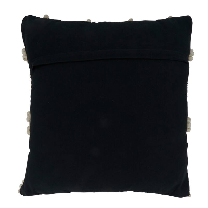 Throw Pillow With Diamonds Woven Design, 18"x18"