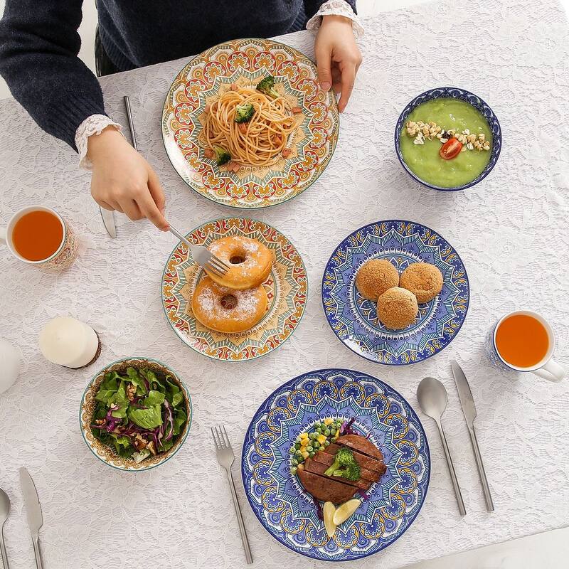 vancasso Mandala Bohemian Porcelain Dinnerware Set (Service for 4)