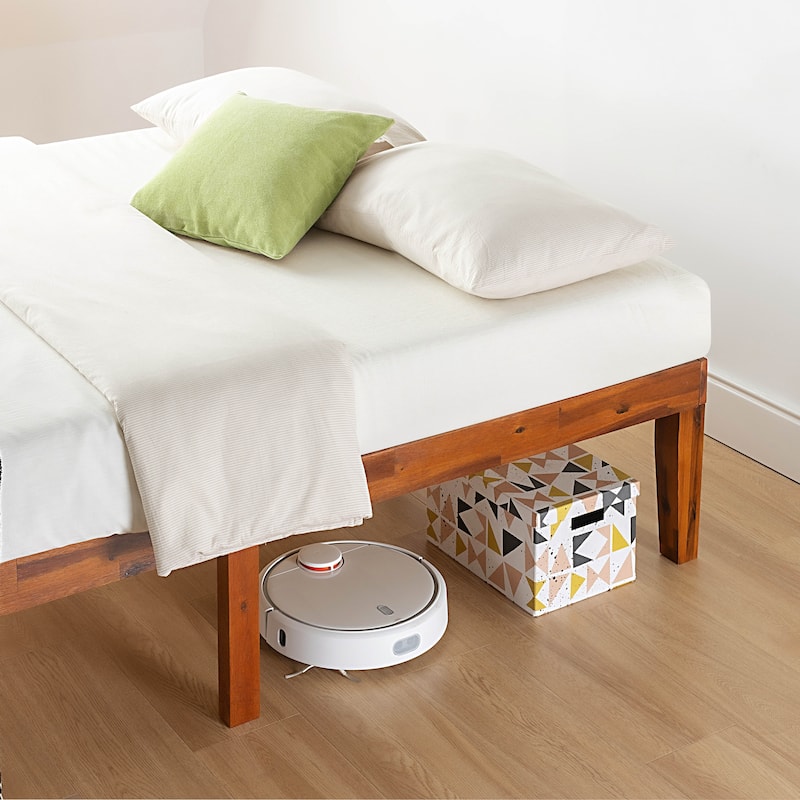 16 Inch Classic Solid Wood Platform Bed Frame in Multiple Finishes