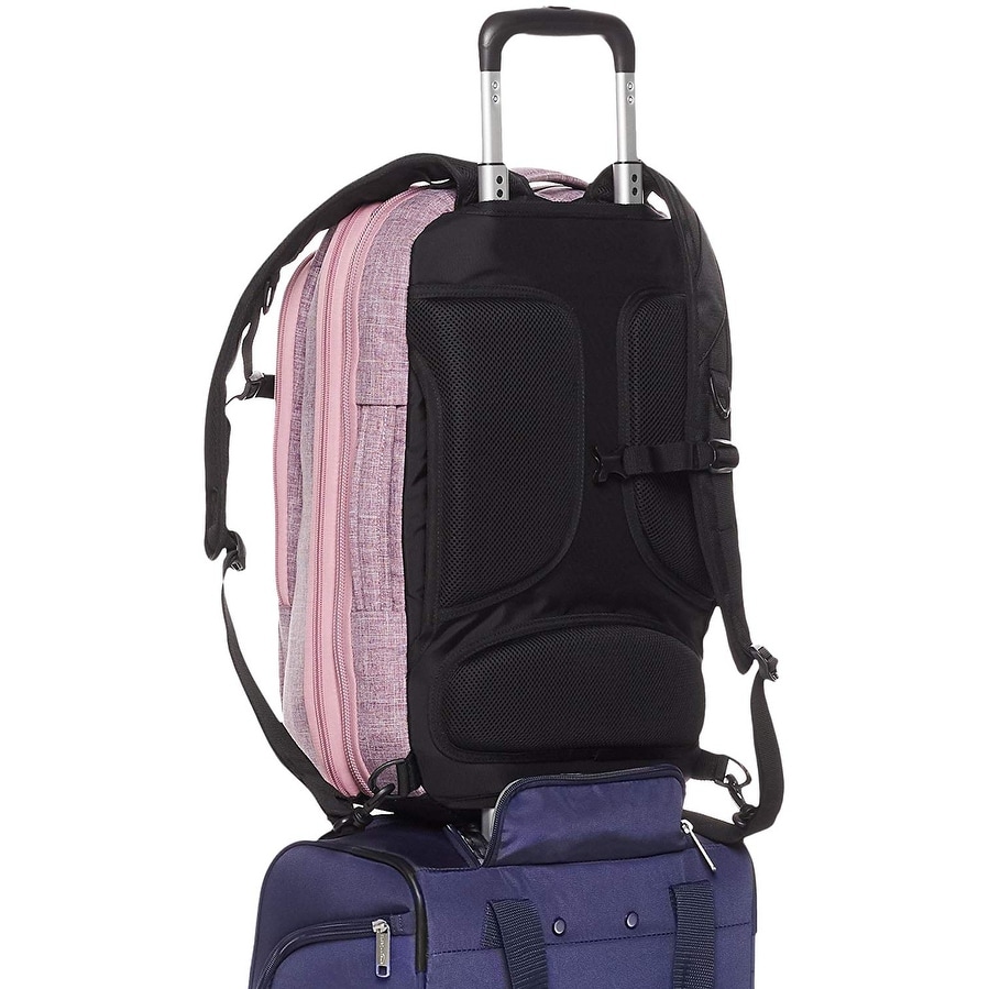 amazonbasics slim carry on travel backpack weekender