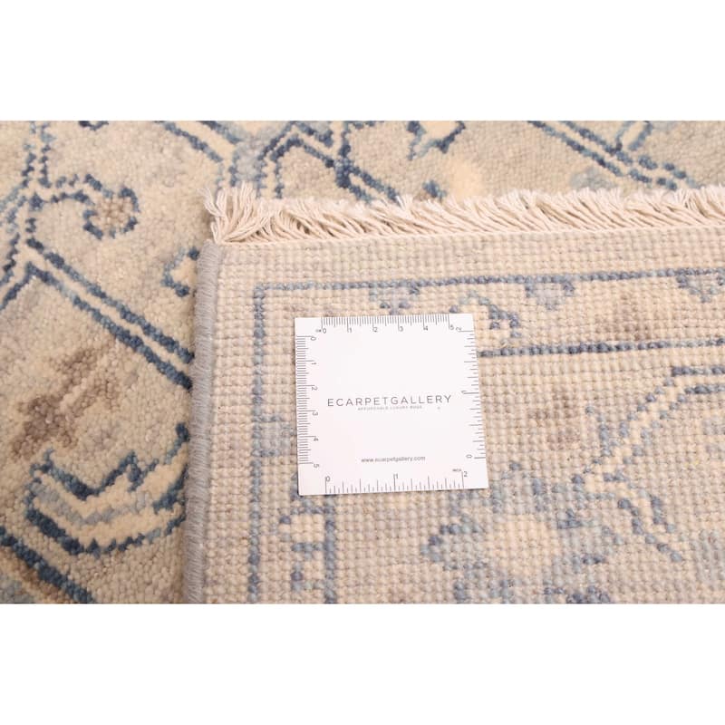 ECARPETGALLERY Hand-knotted Jules Sultane Light Grey Wool Rug - 5'2 x 8'0