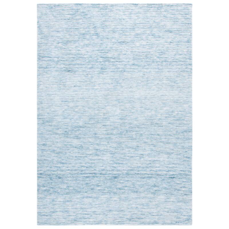 SAFAVIEH Audrey Poula Modern Stripe Rug - 5' x 7' - Blue/Ivory