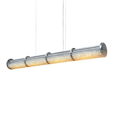Shimmery Long LED Linear Suspension - 48 x 5.5 x 5.5