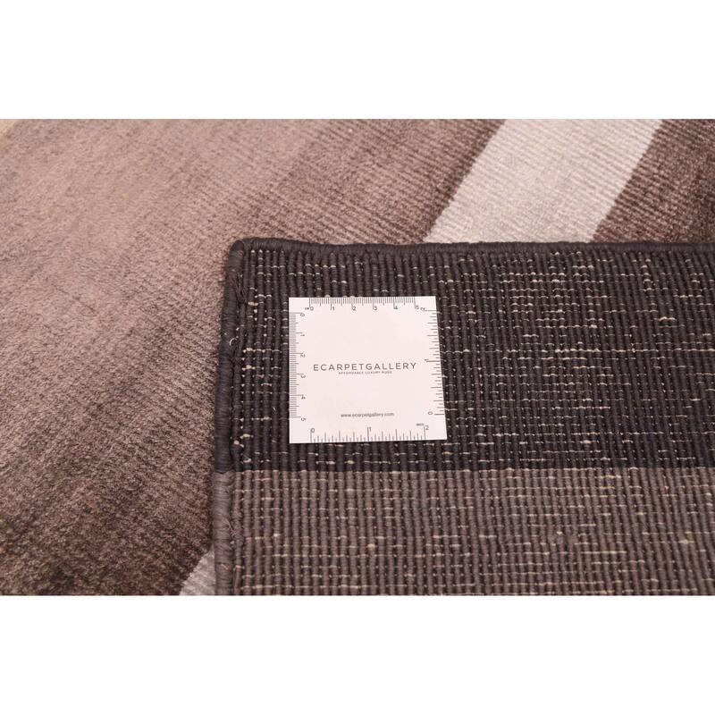 ECARPETGALLERY Hand Loomed Loreto Brown Viscose Rug - 5'1 x 7'5